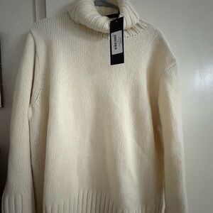 Jenni Kayne Women’s Cream Turtleneck Sweater
